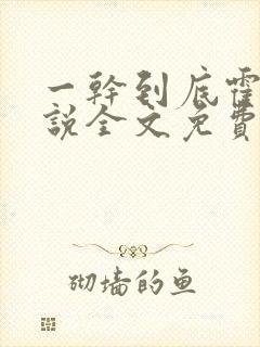 一干到底霍坤小说全文免费阅读