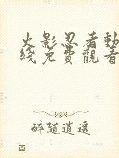 火影忍者动漫在线免费观看封面