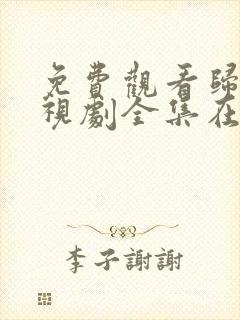 免费观看归路电视剧全集在线播放封面