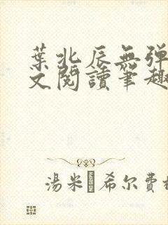 叶北辰无弹窗全文阅读笔趣阁封面