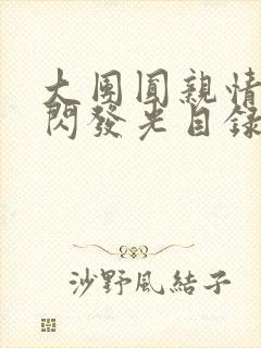 大团圆亲情会闪闪发光目录