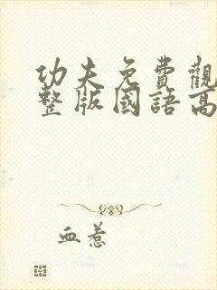 功夫免费观看完整版国语高清