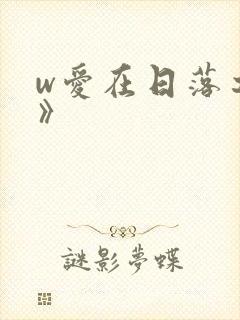 w爱在日落之前》