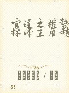 官道之权势滔天林峰主角赵小二