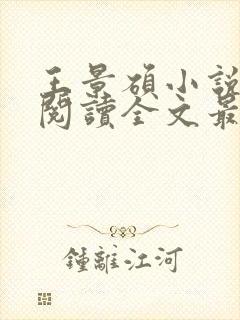 王景硕小说免费阅读全文最新章节封面