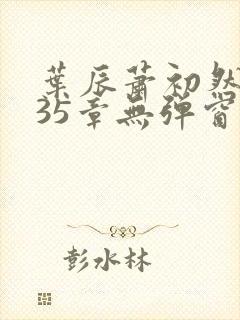 叶辰萧初然9935章无弹窗