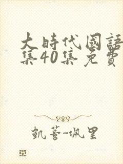 大时代国语版全集40集免费观看