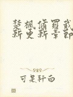 楚枫修罗武神最新更新章节