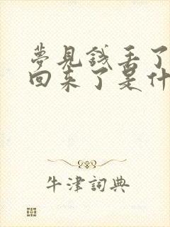 梦见钱丢了又找回来了是什么预兆封面