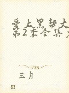 爱上黑帮大佬的第2季全集免费观看