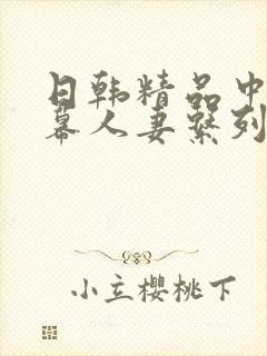 日韩精品中文字幕人妻系列