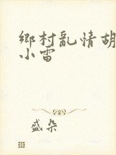 乡村乱情胡秀英小雷封面