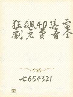 狂飙40集电视剧免费看全集