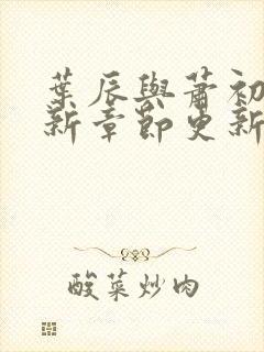 叶辰与萧初然最新章节更新封面