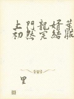 上门龙婿叶辰萧初然完结版txt免费下载封面