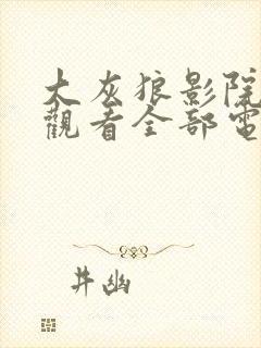 大灰狼影院免费观看全部电视剧