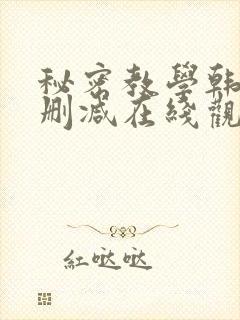 秘密教学韩漫无删减在线观看