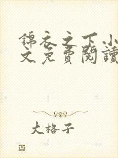 锦衣之下小说全文免费阅读无弹窗