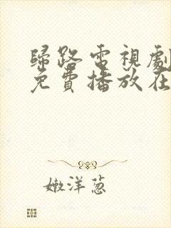 归路电视剧全集免费播放在线观看