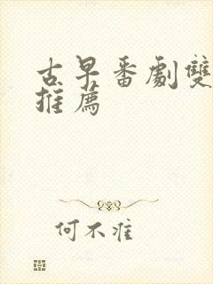 古早番剧双男主推荐