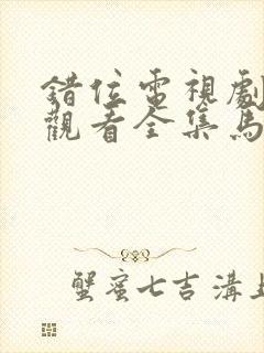 错位电视剧免费观看全集马伊琍