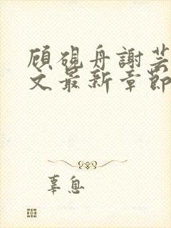 顾砚舟谢芸琛全文最新章节免费阅读