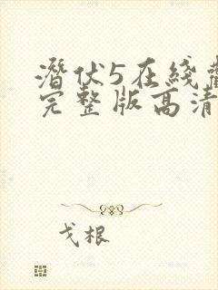 潜伏5在线观看完整版高清