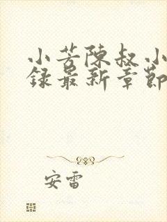 小芳陈叔小说目录最新章节更新时间