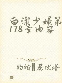 白洁少妇第1一178章内容封面