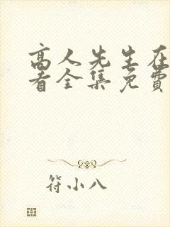 高人先生在线观看全集免费第一季