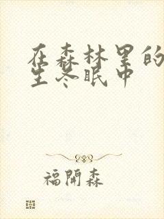 在森林里的熊先生冬眠中