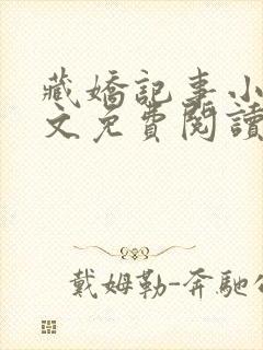 藏娇记事小说全文免费阅读