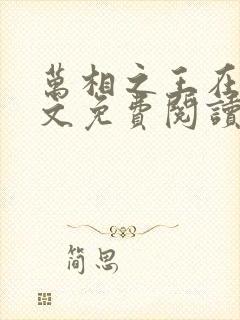 万相之王在线全文免费阅读封面