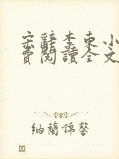 宋辞李东小说免费阅读全文无弹窗