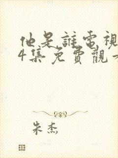 他是谁电视剧24集免费观看完整版封面