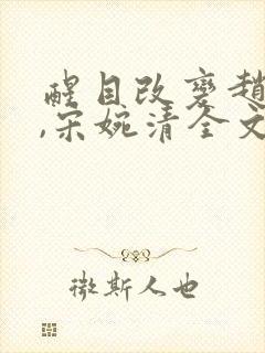 醒目改变赵振国,宋婉清全文阅读