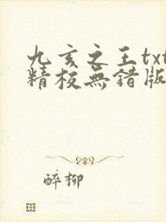 九玄之王txt精校无错版