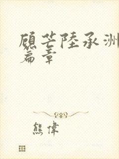 顾芒陆承洲最新篇章