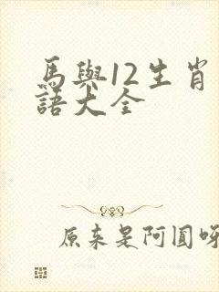 马与12生肖成语大全封面