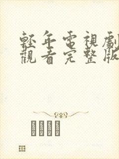 轻年电视剧免费观看完整版高清