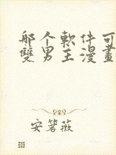 哪个软件可以看双男主漫画