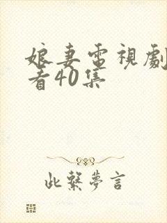 娘妻电视剧免费看40集