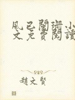 风已阑珊小说全文免费阅读最新章节