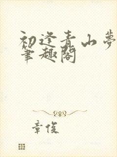 初逢青山梦长安笔趣阁封面