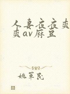 人妻夜夜爽天天爽av麻豆