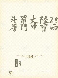 斗罗大陆2绝世唐门中霍雨浩