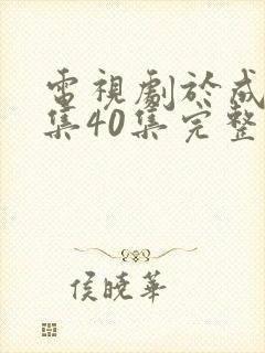 电视剧于成龙全集40集完整版免费观看封面