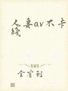 人妻av不卡在线