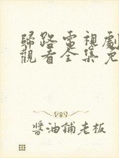 归路电视剧在线观看全集免费高清