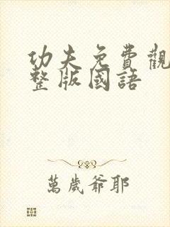 功夫免费观看完整版国语